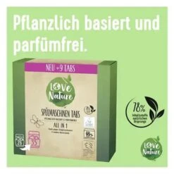 Love-Nature Spülmaschinentabs All In 1, Geschirr-Reiniger, Bio & Parfümfrei, 26 Tabs -Böttcher Ag 00690dea8a28ef21a49c606603670396311b3575 spuelmaschinentabs love nature all in 1