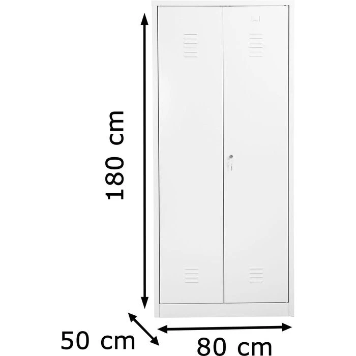 G-Office Mehrzweckschrank CLC/HD.1880, Aus Metall, 80 X 180 X 50cm, Weiß 2 G-Office Mehrzweckschrank CLC/HD.1880, Aus Metall, 80 X 180 X 50cm, Weiß – Bild 2