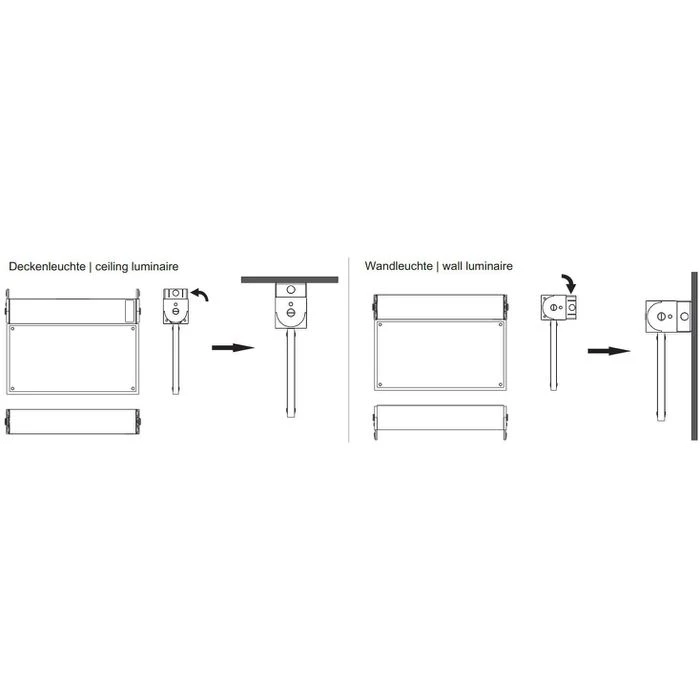 RZB Notleuchte GSUN D LED, Wand, Decke, Akku, 1 / 3 / 8 H, 24 M Erkennungsweite 3 RZB Notleuchte GSUN D LED, Wand, Decke, Akku, 1 / 3 / 8 H, 24 M Erkennungsweite – Bild 3