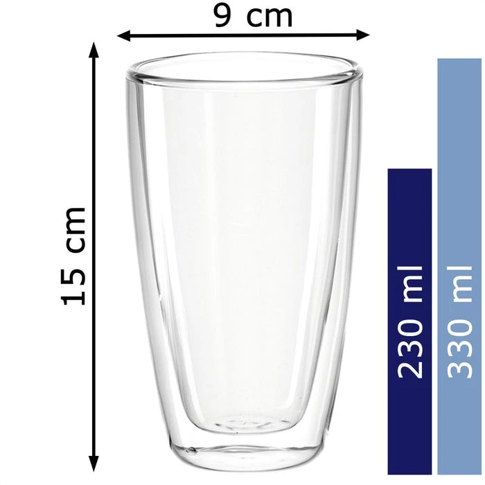 Montana Kaffeegläser Enjoy 057226, Doppelwandig, 330ml, 2 Stück 2 Montana Kaffeegläser Enjoy 057226, Doppelwandig, 330ml, 2 Stück – Bild 2