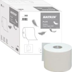 Katrin Toilettenpapier Plus System Toilet 968, 3-lagig, Tissue, 500 Blatt, 36 Rollen