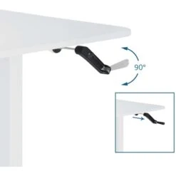 HJh-OFFICE Schreibtisch Stand CR, Weiß, Manuell Verstellbar Mit Kurbel 120 X 74-123 X 60cm -Böttcher Ag 2179f39a2b2ee08cf404cc2bcb7ac6afa958672c schreibtisch hjh office stand cr weiss