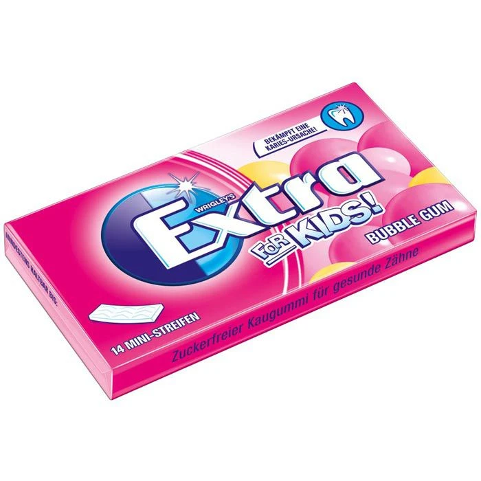 Extra Kaugummis For Kids Bubble Gum, 14 Streifen 1 Extra Kaugummis For Kids Bubble Gum, 14 Streifen