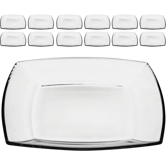 Montana Teller Carre 085112, Dessertteller, Glas, Eckig, 19 Cm, Transparent, 12 Stück 1 Montana Teller Carre 085112, Dessertteller, Glas, Eckig, 19 Cm, Transparent, 12 Stück