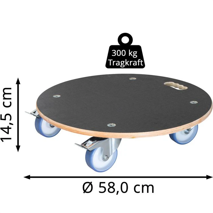 Wagner-System Pflanzenroller 20116801, Rund, Holz, 300kg, Braun, Ø 58cm 2 Wagner-System Pflanzenroller 20116801, Rund, Holz, 300kg, Braun, Ø 58cm – Bild 2