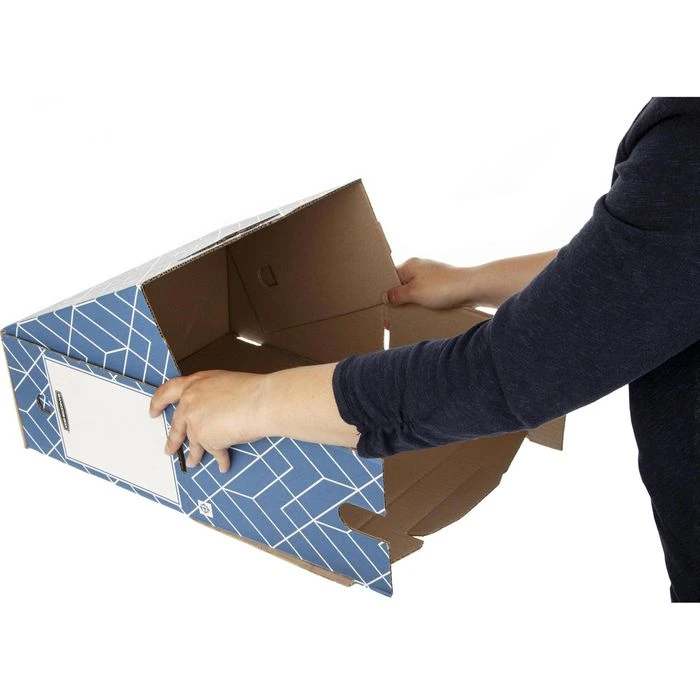 Bankers-Box Archivbox Decor Series, A4+, Schieferblau, Füllhöhe 150mm, Für Akten, 5 Stück 3 Bankers-Box Archivbox Decor Series, A4+, Schieferblau, Füllhöhe 150mm, Für Akten, 5 Stück – Bild 3