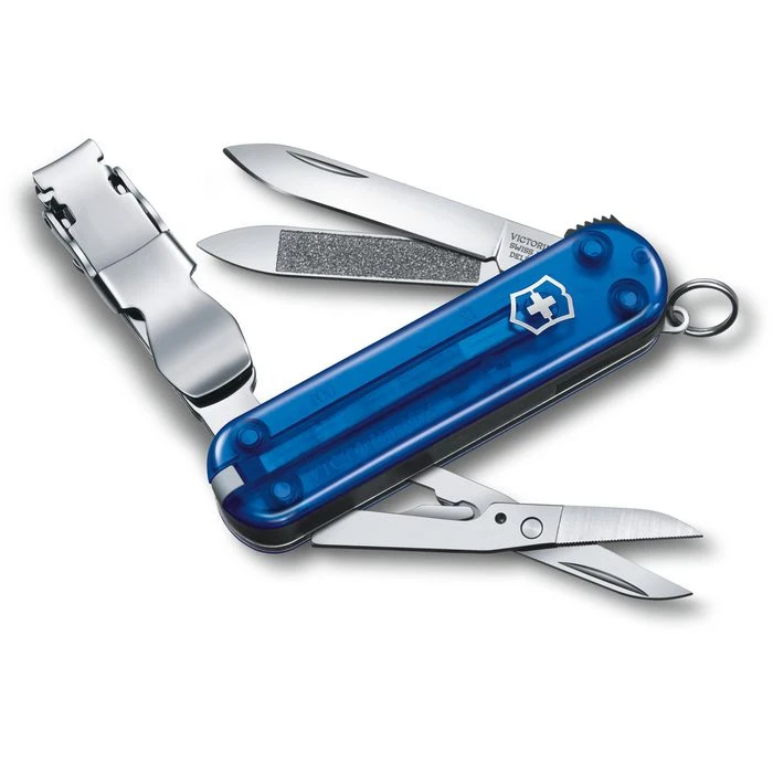 Victorinox Taschenmesser Nail Clip 580 0.6463.T2, Blau Transparent, 8 Funktionen 1 Victorinox Taschenmesser Nail Clip 580 0.6463.T2, Blau Transparent, 8 Funktionen