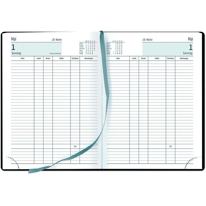 Güss-Verlag Buchkalender 53200, Reservierungsbuch, 1 Tag Auf 1 Seite, Schwarz, A4 2 Güss-Verlag Buchkalender 53200, Reservierungsbuch, 1 Tag Auf 1 Seite, Schwarz, A4 – Bild 2