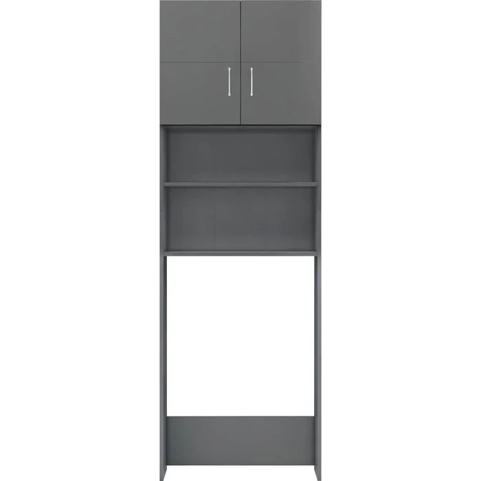 VidaXL Waschmaschinenschrank 800035, 64 X 190 X 25,5cm, Grau Hochglanz 3 VidaXL Waschmaschinenschrank 800035, 64 X 190 X 25,5cm, Grau Hochglanz – Bild 3