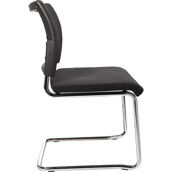Topstar Visit 20, Besucherstuhl 2 Stück, Stoff Schwarz, Freischwinger Stapelbar, NV390 G20 2 Topstar Visit 20, Besucherstuhl 2 Stück, Stoff Schwarz, Freischwinger Stapelbar, NV390 G20 – Bild 2