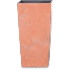 Prosperplast Übertopf Urbi Square Beton Effect, 40 X 40 X 75 Cm, Quadratisch, Kunststoff, Terrakotta