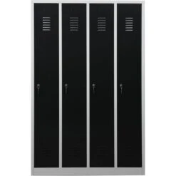 G-Office Spind WRC/4.18117, Anthrazit, 4 Abteile Mit Sockel, BxT: 117 X 50cm -Böttcher Ag 5a8c4de6e7329d51937c71c6c32d5ee04ba4ecbe spind g office wrc4.18117 anthrazit