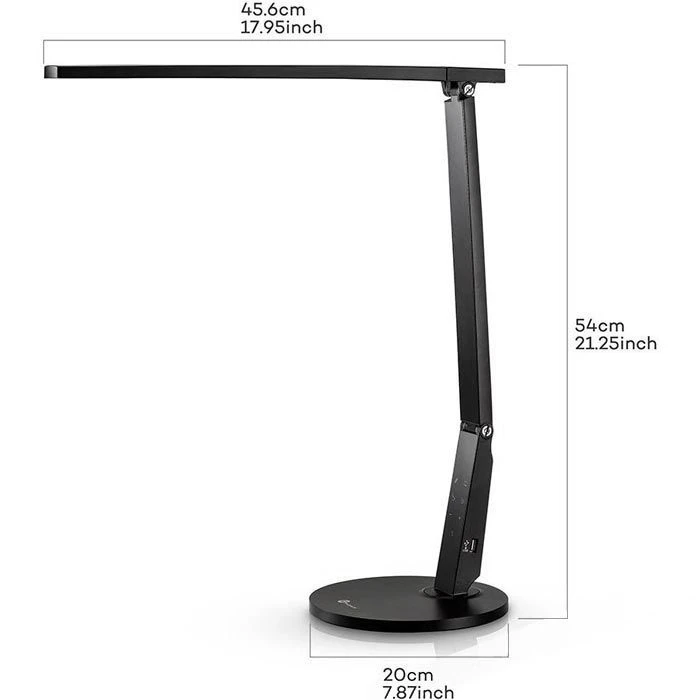 TaoTronics Schreibtischlampe TT-DL10 LED, Dimmbar, Schwarz, USB, Mit Standfuß 4 TaoTronics Schreibtischlampe TT-DL10 LED, Dimmbar, Schwarz, USB, Mit Standfuß – Bild 4