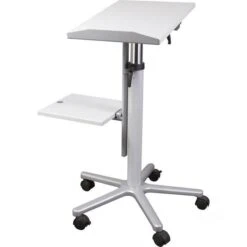 Maul Projektionstisch 93330-82, Höhenverstellbar Bis 122 Cm, Beamertisch, Grau