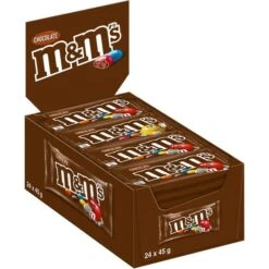 M&Ms Schokobonbons Chocolate, Dragierte Schokolinsen, Je 45g, 24 Pack
