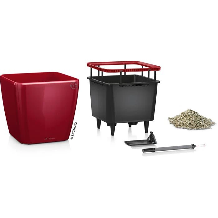 Lechuza Übertopf QUADRO LS 43 Rot Hochglanz, 43 X 43 X 39 Cm, Quadratisch, Kunststoff 2 Lechuza Übertopf QUADRO LS 43 Rot Hochglanz, 43 X 43 X 39 Cm, Quadratisch, Kunststoff – Bild 2