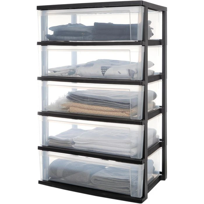 Iris Rollcontainer NSW-605, Kunststoff, Schwarz, Mit 5 Schüben A 34 Liter, 60 X 95 X 41cm 3 Iris Rollcontainer NSW-605, Kunststoff, Schwarz, Mit 5 Schüben A 34 Liter, 60 X 95 X 41cm – Bild 3