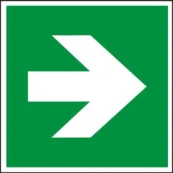 Abtec Hinweisschild ISO 7010 E006, Folie, 15 X 15 Cm, Richtungspfeil