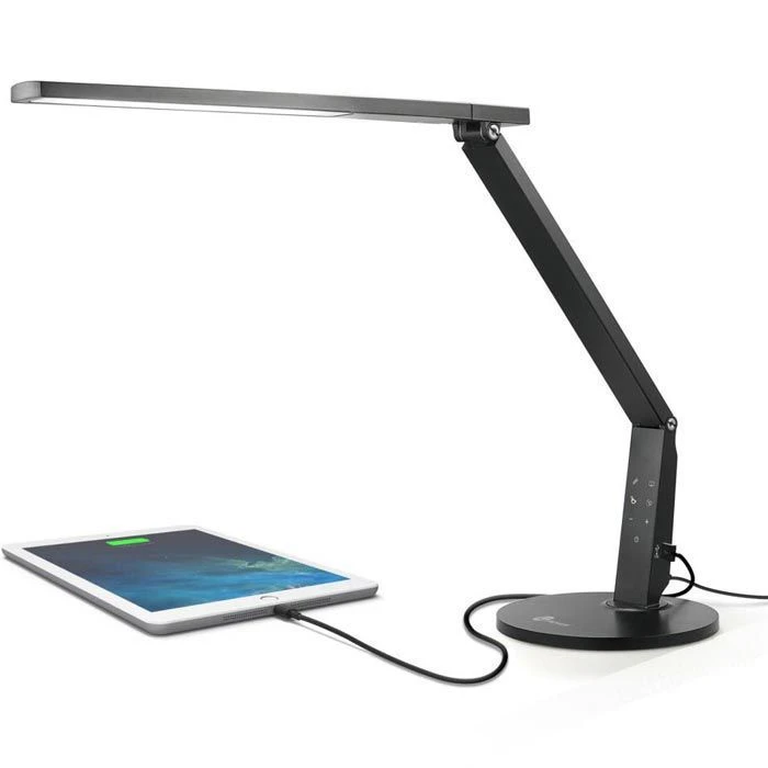 TaoTronics Schreibtischlampe TT-DL10 LED, Dimmbar, Schwarz, USB, Mit Standfuß 2 TaoTronics Schreibtischlampe TT-DL10 LED, Dimmbar, Schwarz, USB, Mit Standfuß – Bild 2