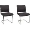 Topstar Visit 20, Besucherstuhl 2 Stück, Stoff Schwarz, Freischwinger Stapelbar, NV390 G20