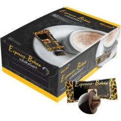 Hellma Schokobonbons Espresso Bohne, In Zartbitterschokolade, 44g, 40 Stück