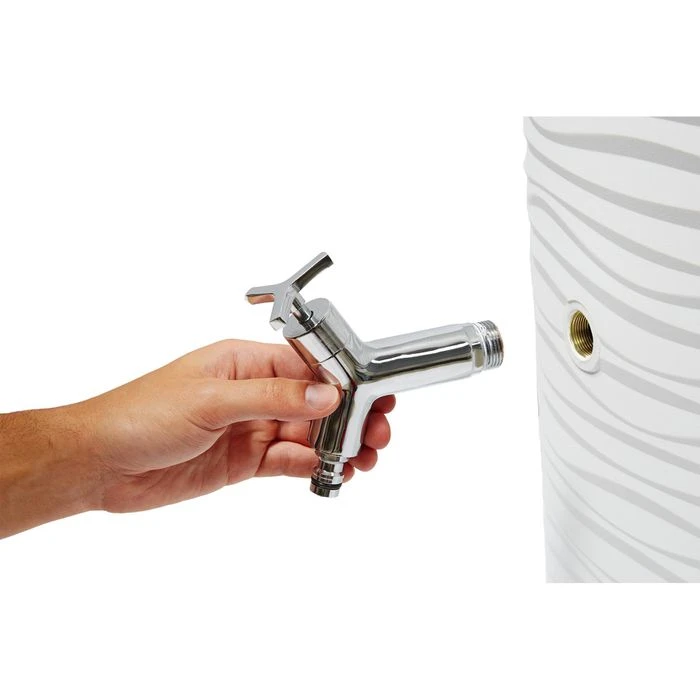 Garantia Design Chrom Auslaufhahn, 3/4 Zoll, Für Regentonnen, Dosierhilfe 2 Garantia Design Chrom Auslaufhahn, 3/4 Zoll, Für Regentonnen, Dosierhilfe – Bild 2