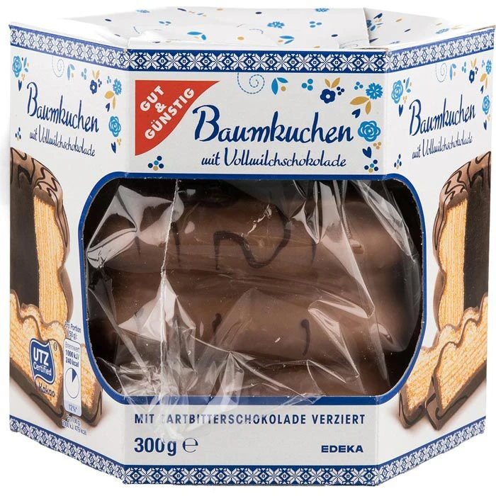 Gut&Günstig Baumkuchen Vollmilch, 300g 1 Gut&Günstig Baumkuchen Vollmilch, 300g