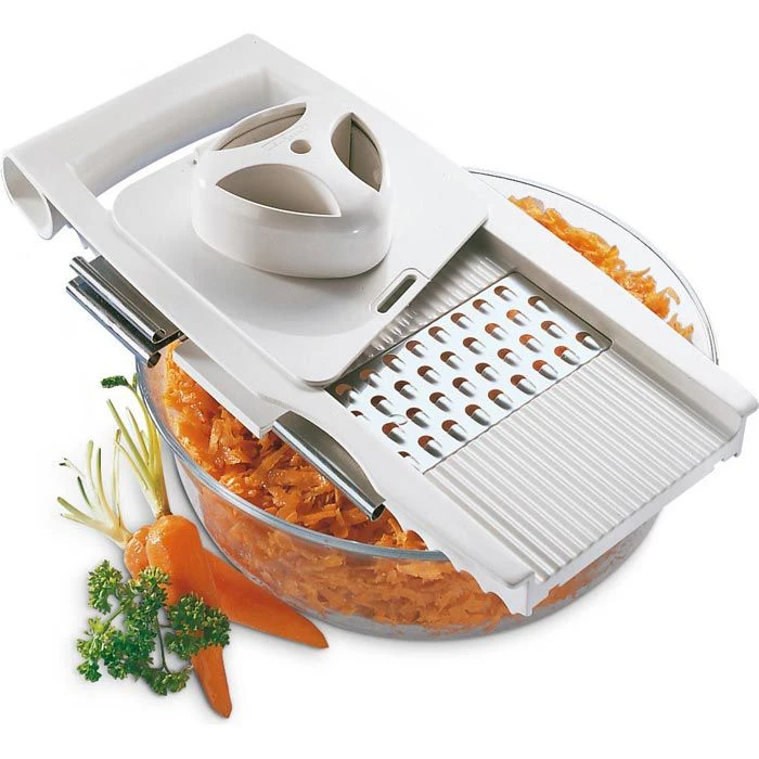 Leifheit Gemüsehobel 23170, Allzweckreibe 4+1, ComfortLine, 5 Auswechselbare Edelstahlklingen 1 Leifheit Gemüsehobel 23170, Allzweckreibe 4+1, ComfortLine, 5 Auswechselbare Edelstahlklingen