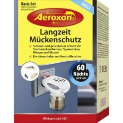 Aeroxon Mückenstecker Langzeit Mückenschutz, Basis-Set, Elektrisch, 60 Nächte, Inkl. Nachfüller