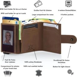 Manufaktur-Nikita Kreditkartenetui POP UP Perfekt, Echt Leder, Braun, RFID Schutz, Mit Münzfach -Böttcher Ag 99501f32b437681fcfbbcd04263ab2f8a670692d kreditkartenetui manufaktur nikita pop up perfekt