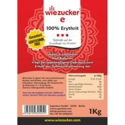 Wiezucker Zuckerersatz E, 100 Prozent Erythrit, Kalorienfrei, 1kg -Böttcher Ag 9d0dd86863d2f8be88d1b0fc0e0df0b13907289b zucker wiezucker e zuckerersatz 100 erythrit