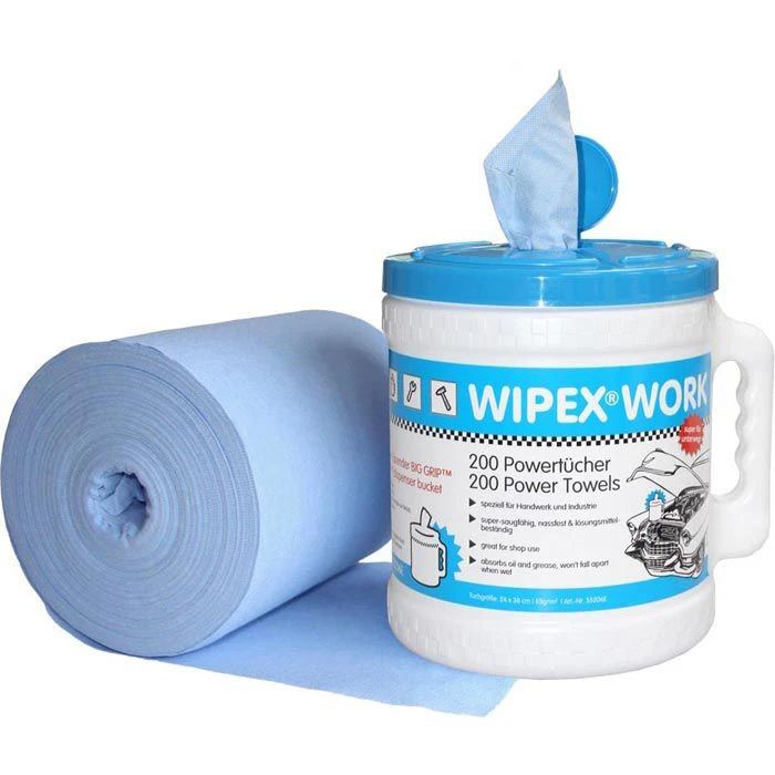 Wipex Einwegtücher Work, Big Grip, 55206, Blau, 24 X 38 Cm, Zellstofftuch, Im Spender, 200 Blatt 2 Wipex Einwegtücher Work, Big Grip, 55206, Blau, 24 X 38 Cm, Zellstofftuch, Im Spender, 200 Blatt – Bild 2