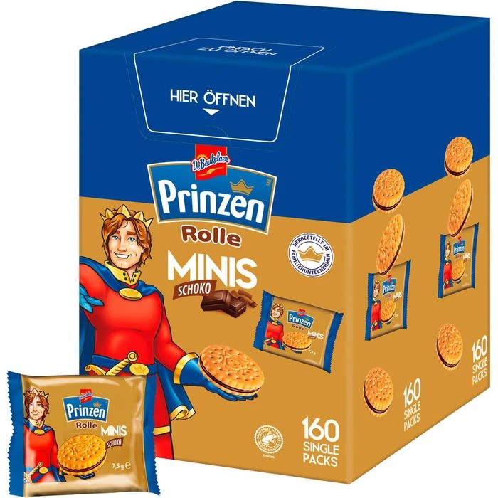 De-Beukelaer Kekse Prinzen Rolle, Im Großverbraucher-Karton, 160 Stück 1 De-Beukelaer Kekse Prinzen Rolle, Im Großverbraucher-Karton, 160 Stück