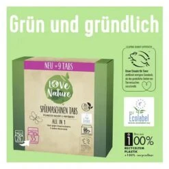 Love-Nature Spülmaschinentabs All In 1, Geschirr-Reiniger, Bio & Parfümfrei, 26 Tabs -Böttcher Ag a9bb0d2b531b9dcc97df47053acfec359aa74970 spuelmaschinentabs love nature all in 1