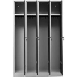 G-Office Spind WRC/4.18117, Anthrazit, 4 Abteile Mit Sockel, BxT: 117 X 50cm -Böttcher Ag b3a2214b1e9b233b90701cc2e250fa854ac282c0 spind g office wrc4.18117 anthrazit