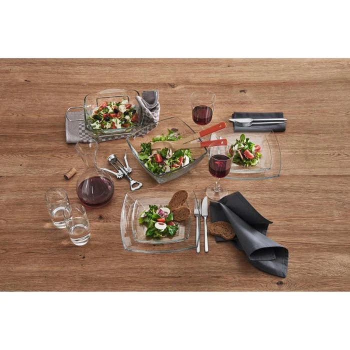 Montana Teller Carre 085112, Dessertteller, Glas, Eckig, 19 Cm, Transparent, 12 Stück 5 Montana Teller Carre 085112, Dessertteller, Glas, Eckig, 19 Cm, Transparent, 12 Stück – Bild 5