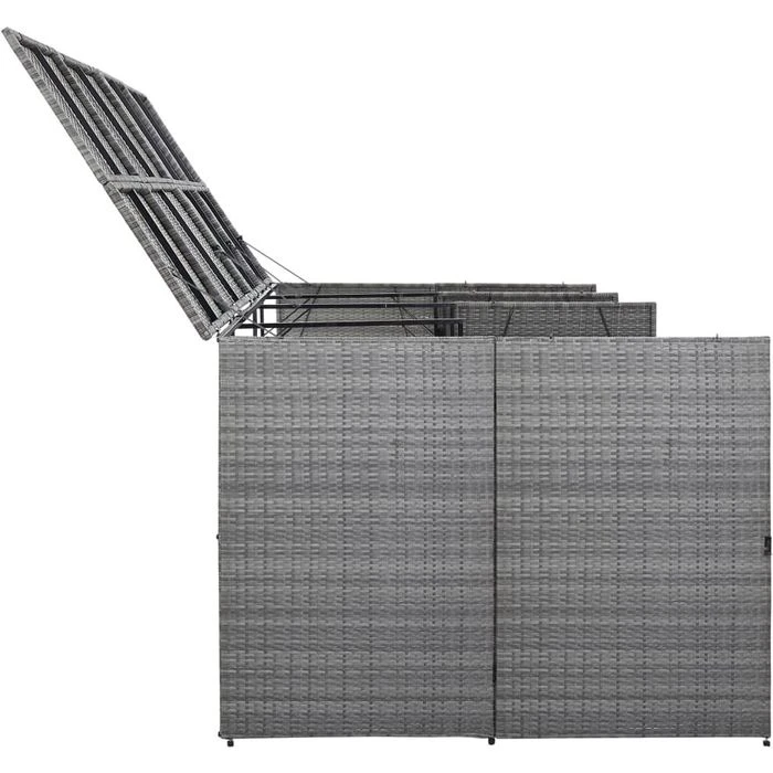 VidaXL Mülltonnenbox 46738, Bis 240 Liter, Für 4 Mülltonnen, Anthrazit, Polyrattan 5 VidaXL Mülltonnenbox 46738, Bis 240 Liter, Für 4 Mülltonnen, Anthrazit, Polyrattan – Bild 5