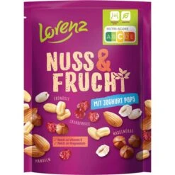 Lorenz Studentenfutter Nuss & Frucht, Mit Joghurt Pops & Cranberries, 100g