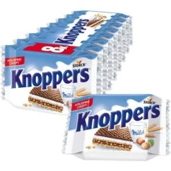 Knoppers Schokolade Milch-Haselnuss-Schnitte, Je 25g, 8 Stück