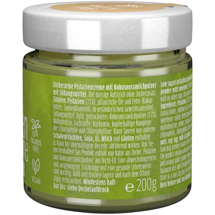 Xucker Brotaufstrich Pistazien-Kokos-Creme, Ohne Palmöl, Mit Xylit, 200g 2 Xucker Brotaufstrich Pistazien-Kokos-Creme, Ohne Palmöl, Mit Xylit, 200g – Bild 2