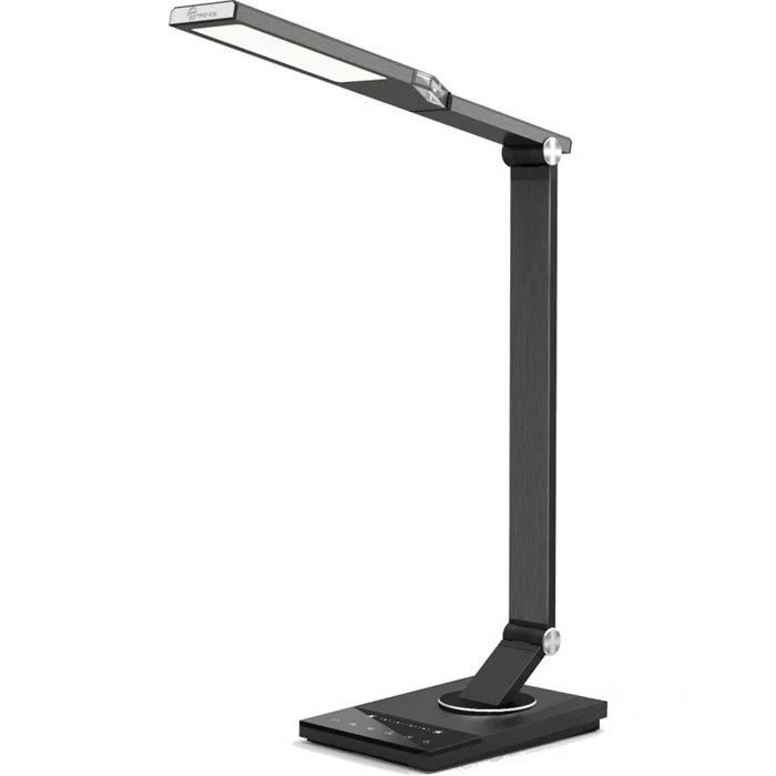 TaoTronics Schreibtischlampe TT-DL16 LED, Dimmbar, Anthrazit, Nachtlicht, Mit Standfuß 1 TaoTronics Schreibtischlampe TT-DL16 LED, Dimmbar, Anthrazit, Nachtlicht, Mit Standfuß