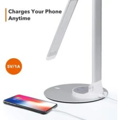 TaoTronics Schreibtischlampe TT-DL22 LED, Standfuß, Dimmbar, USB, Silber -Böttcher Ag d4d91e39ea60109a1016735d44b69d27c672f49a schreibtischlampe taotronics tt dl22 led