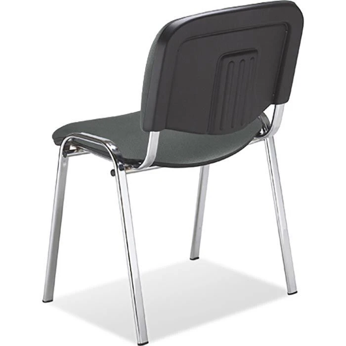 Nowy-Styl Besucherstuhl Iso Chrom, Stapelbar, Vierfußstuhl, Kunstleder, Anthrazit, 4 Stück 3 Nowy-Styl Besucherstuhl Iso Chrom, Stapelbar, Vierfußstuhl, Kunstleder, Anthrazit, 4 Stück – Bild 3