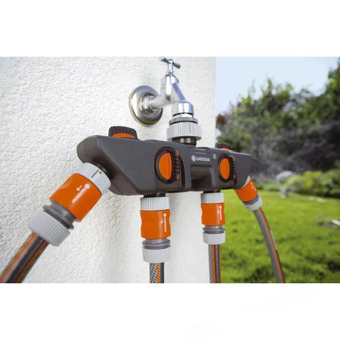 Gardena Wasserverteiler 8194-20, 4 Wege Verteiler, 3/4 Zoll / 26,5mm, 1 Zoll / 33,3mm 3 Gardena Wasserverteiler 8194-20, 4 Wege Verteiler, 3/4 Zoll / 26,5mm, 1 Zoll / 33,3mm – Bild 3