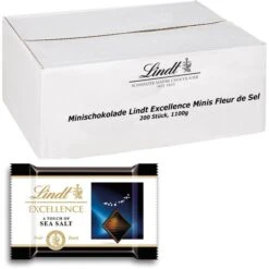 Lindt Minischokolade Excellence Minis Fleur De Sel, Minischokoladentäfelchen Feinherb 200 Stück, 1100g