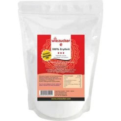 Wiezucker Zuckerersatz E, 100 Prozent Erythrit, Kalorienfrei, 1kg