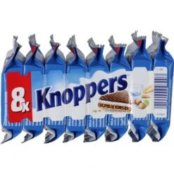 Knoppers Schokolade Milch-Haselnuss-Schnitte, Je 25g, 8 Stück -Böttcher Ag eda88acb2ce253af7c5f11a28999ddc12b72e722 waffeln knoppers milch haselnuss schnitte
