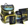Spirit Schulranzen Vision Racer TTS 409133, Für Jungen, Schwarz / Gelb, 4-teiliges Set