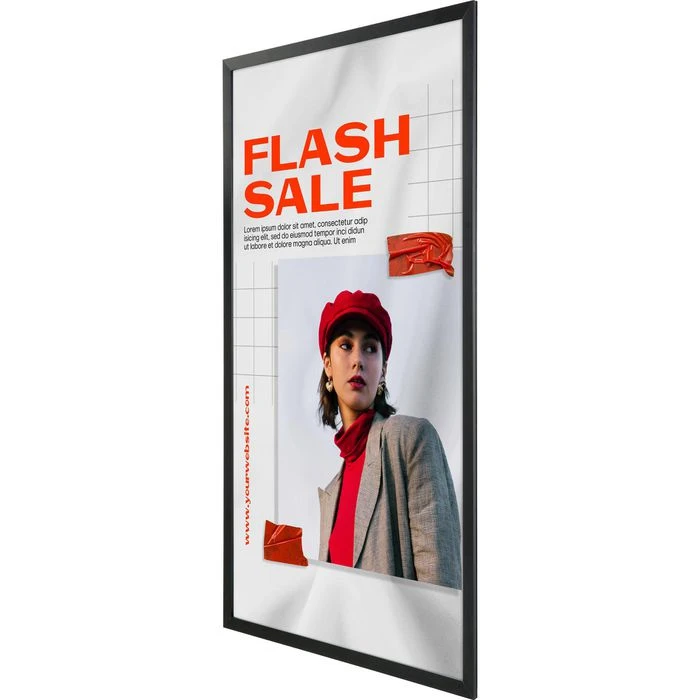 Update-Displays Klapprahmen HardLine, DIN A4, Alu, Profil 33mm, Selbstklebend, Für Fenster 2 Update-Displays Klapprahmen HardLine, DIN A4, Alu, Profil 33mm, Selbstklebend, Für Fenster – Bild 2