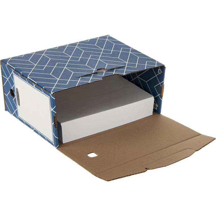 Bankers-Box Archivbox Decor Series, A4+, Schieferblau, Füllhöhe 150mm, Für Akten, 5 Stück 2 Bankers-Box Archivbox Decor Series, A4+, Schieferblau, Füllhöhe 150mm, Für Akten, 5 Stück – Bild 2